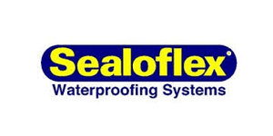 A logo of sealoflex waterproofing system